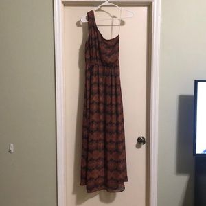 Navy and Orange Maxi Dress